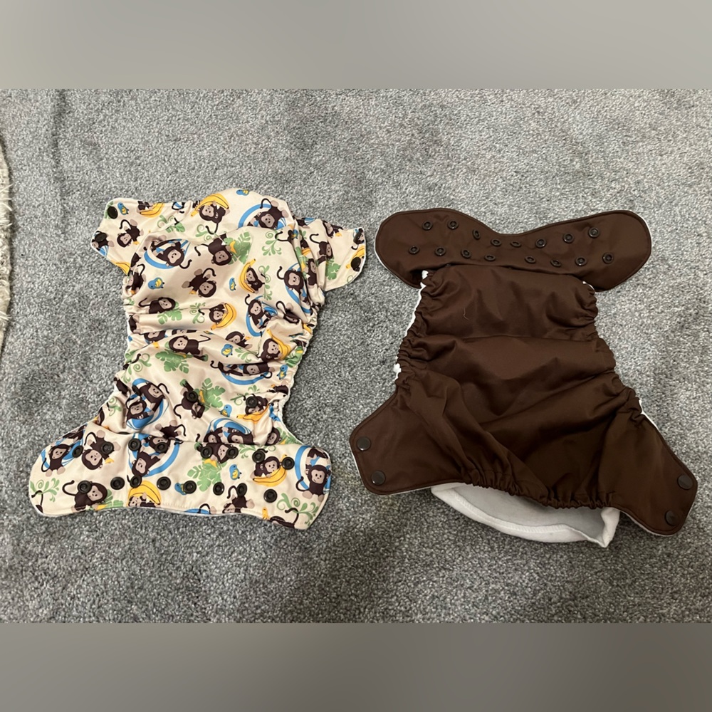 Blueberry OS Cloth Diaper Bundle - 2 Shells, 2 each of S/L Inserts - NWOT